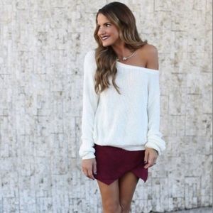 Burgundy Skort